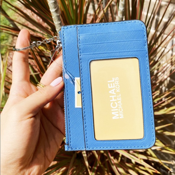 Michael Kors coin wallet card holder Blue key ring - Picture 3 of 3